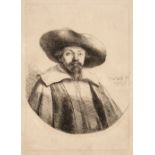 * Rembrandt van Rijn (Harmensz. 1606-1669). Samuel Manasseh Ben Israel, 1636, etching