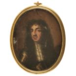* Beale (Mary, 1633-1699, after). Portrait miniature of King Charles II (1630-1685), late 17th