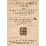 Crompton (Richard). Star-chamber cases..., 1641