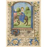 * Illuminated miniature from a Book of Hours, northern France, circa 1480
