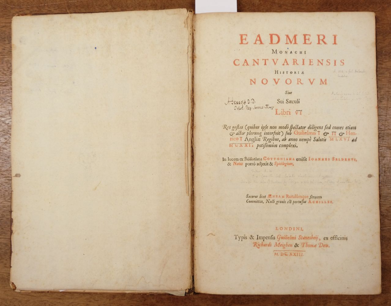 Eadmer of Canterbury. Historiae novorum, 1st edition, 1623 - Image 5 of 9