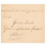 * George VI (1895-1952). Autograph letter signed 1904