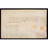 * Charles I (1600-1649). Document Signed, 1634