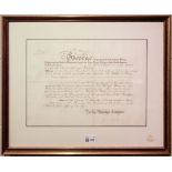 * George V (1865-1936). Document Signed, 1934