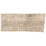 * Henry VIII (1491-1547). Document Signed, 'Henry R', Greenwich, [1511],