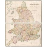 England & Wales. Dower (J.). A New Map of England & Wales...., 1862