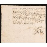* Dudley (John, 1504-1553). A rare Letter Signed, 'John Lisle', Alnwick Castle, 6 March, c.1542-47