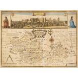 Berkshire. Hollar (W.), A new Map of Barkshire with all the Hundreds..., J. Overton, 1670