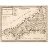 Cornwall. Five maps of Cornwall, 18th & 19th century