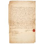 * Marlborough (Sarah Churchill, Duchess of, 1660-1744). Document signed, 9 April 1730