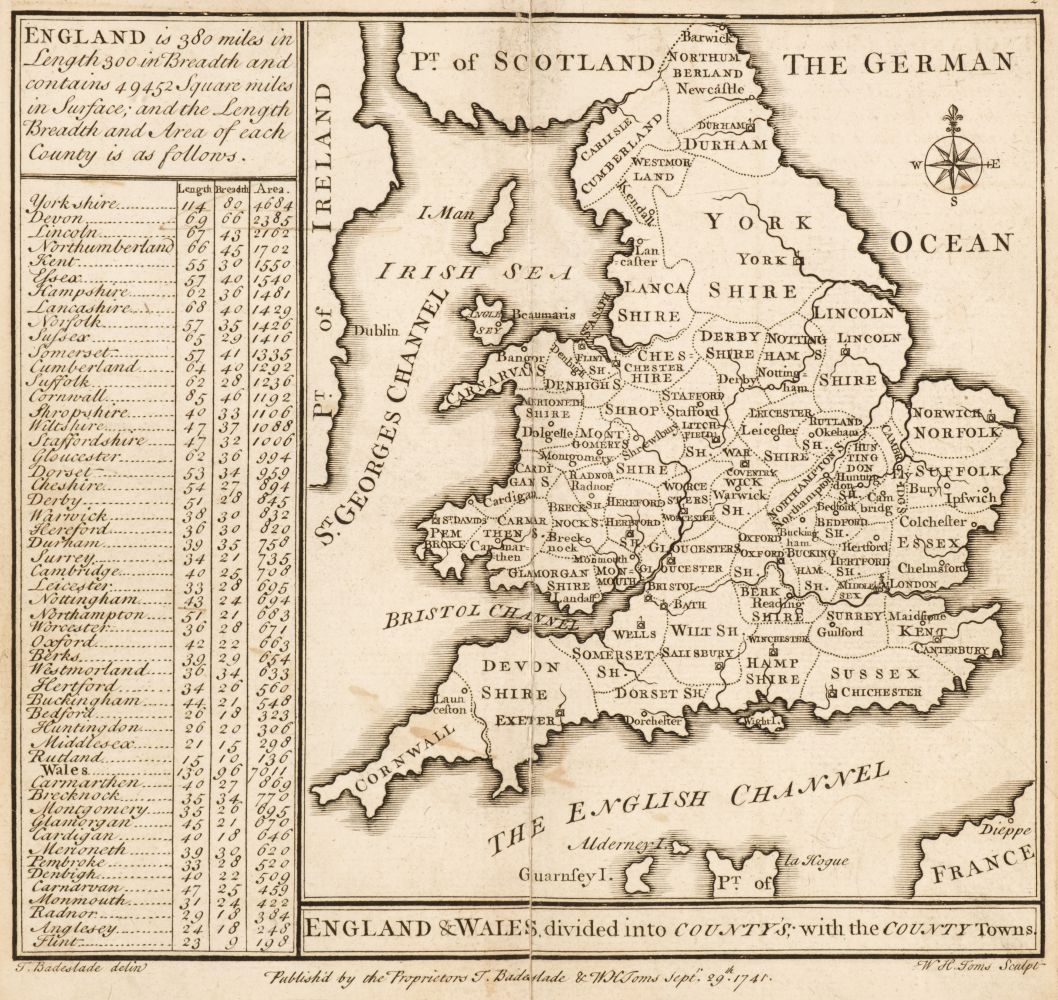 Badeslade (Thomas & William Henry Toms). Chorographiae Britanniae, 1742