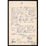 * Christie (Ethel, 1898-1952). Autograph Letter Signed, 1951