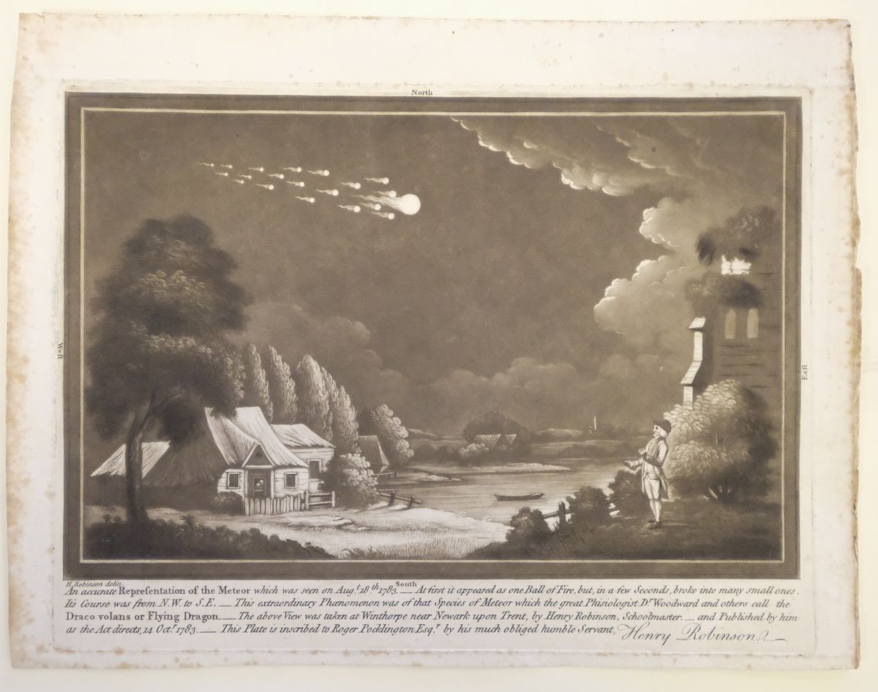 * Robinson (Henry). An Accurate Representation of the Meteor..., 1783 - Image 2 of 3