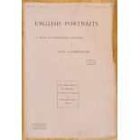 Rothenstein (Will). English Portraits. A Series of Lithographed Drawings, parts V, VI & XII, 1898