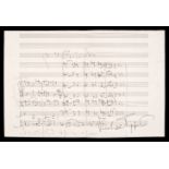 * Tippett (Michael, 1905-1998). Autograph Musical Manuscript Signed, circa 1984