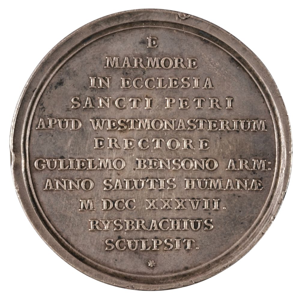 * Medal. John Milton (1608-1674). AR Medal, 1737 - Image 2 of 2