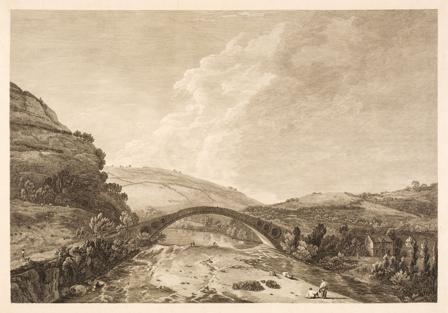 * Canot (Pierre Charles). The Great Bridge over the Taffe, circa 1775