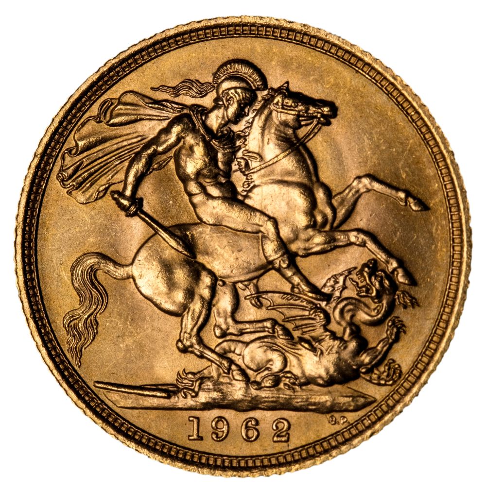 * Elizabeth II, full gold Sovereign, 1962