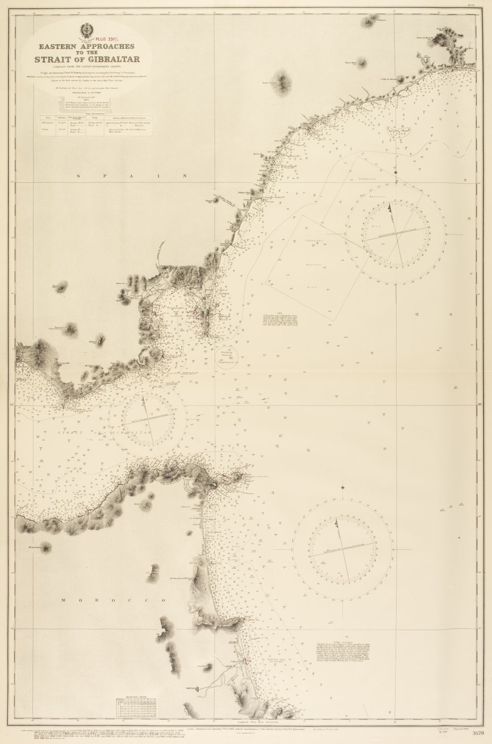 Sea charts. A collection of approximately 80 charts of Spain and France, mid-late 20th century