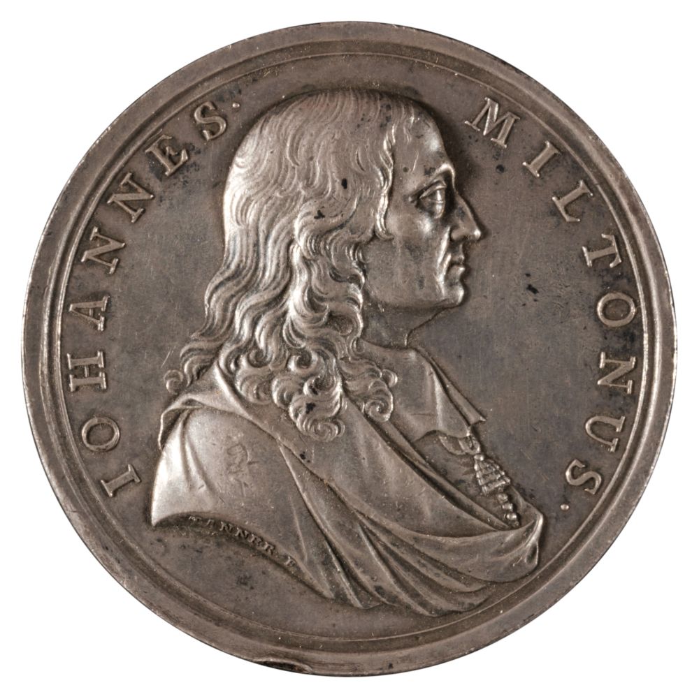 * Medal. John Milton (1608-1674). AR Medal, 1737