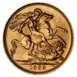 * Elizabeth II, full gold Sovereign, 1958