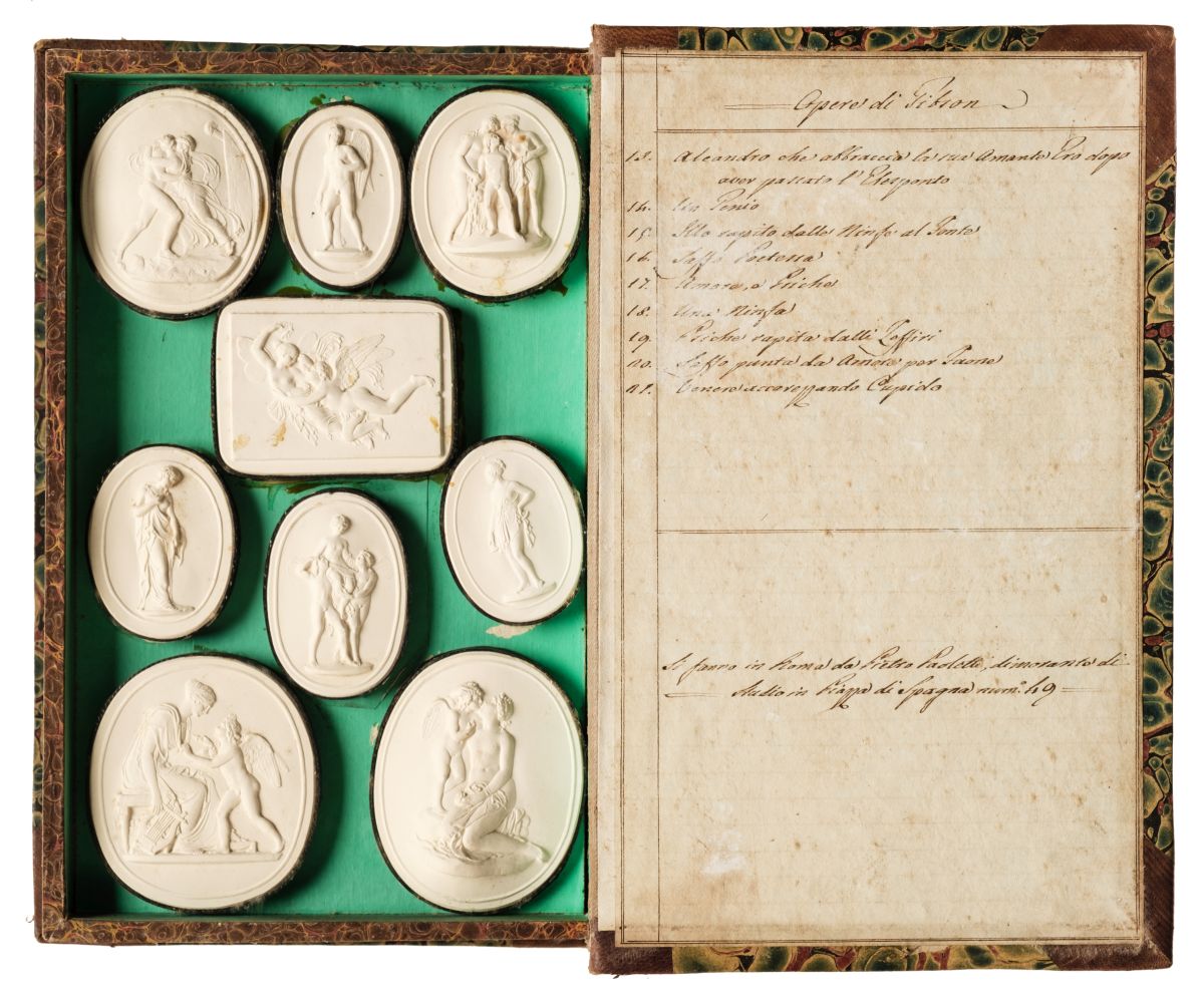 Paoletti (Pietro, 1801-1847). A collection of 158 plaster cameos - Image 2 of 12