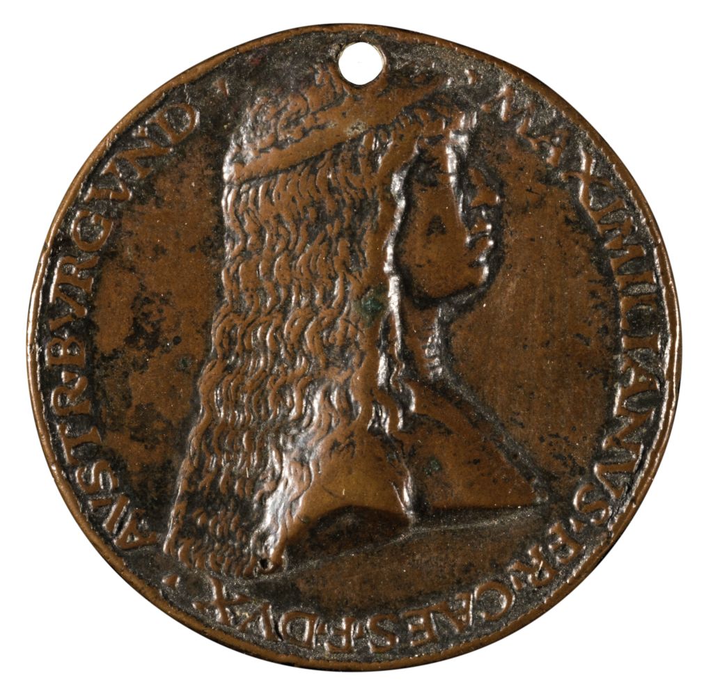 * Medal. Emperor Maximilian I and Mary Duchess of Burgundy, by Giovanni Candida, circa 1477