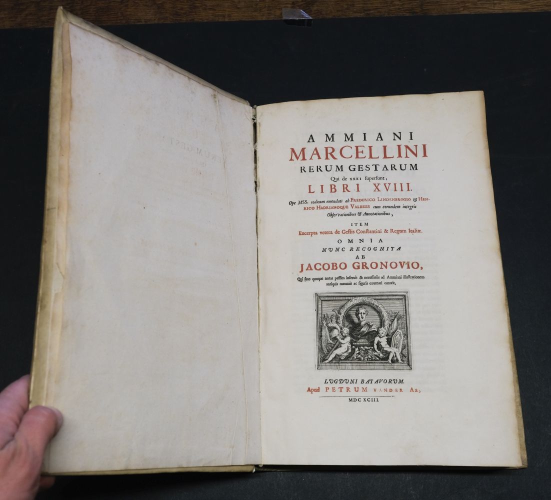 Marcellinus (Ammianus). Rerum gestarum qui de XXXI supersunt, Libri XVIII..., 1693 - Image 6 of 9