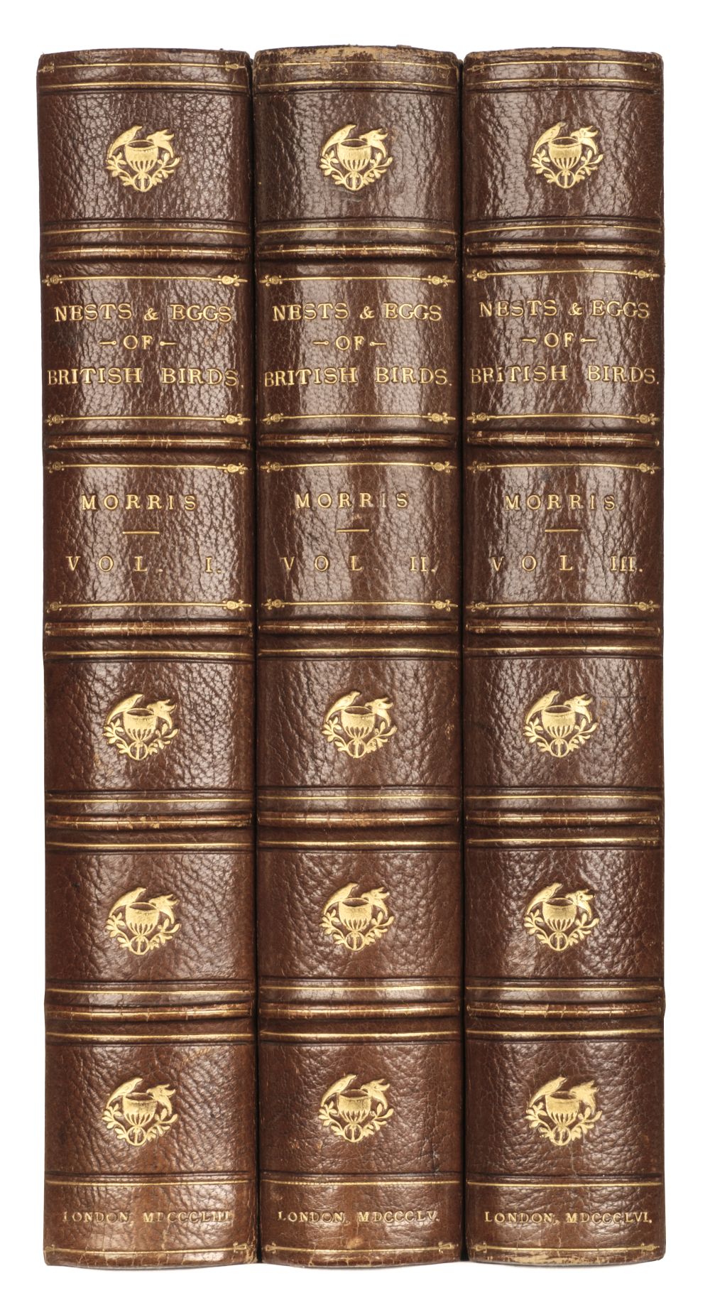 Morris (F.O.) A Natural History of the Nests and Eggs of British Birds, 3 vols, 1853-56