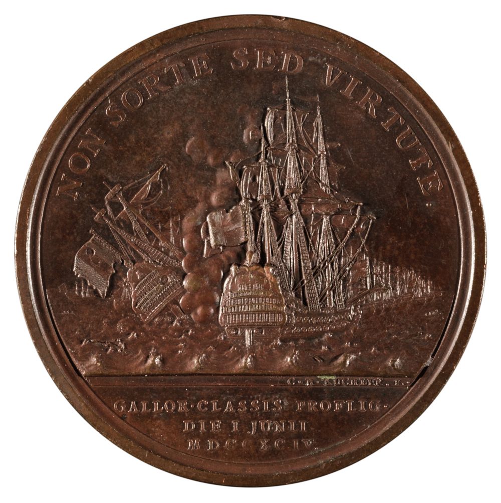 * Medal. Admiral Richard Howe (1725-1799). Copper Medal, 1794 - Image 2 of 2