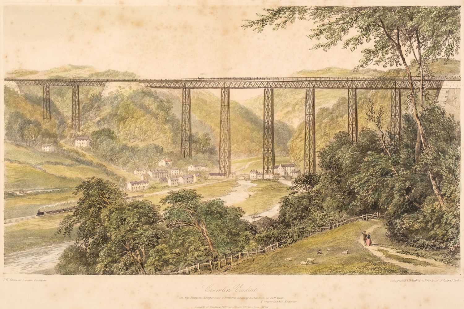 * Newman & Co (Lithographers). Crumlin Viaduct..., circa 1857