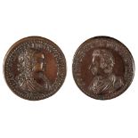 * Medals. Cosimo De Medici (1590-1621) and Bianca Capello (1548-87). Bronze Medals by Weber