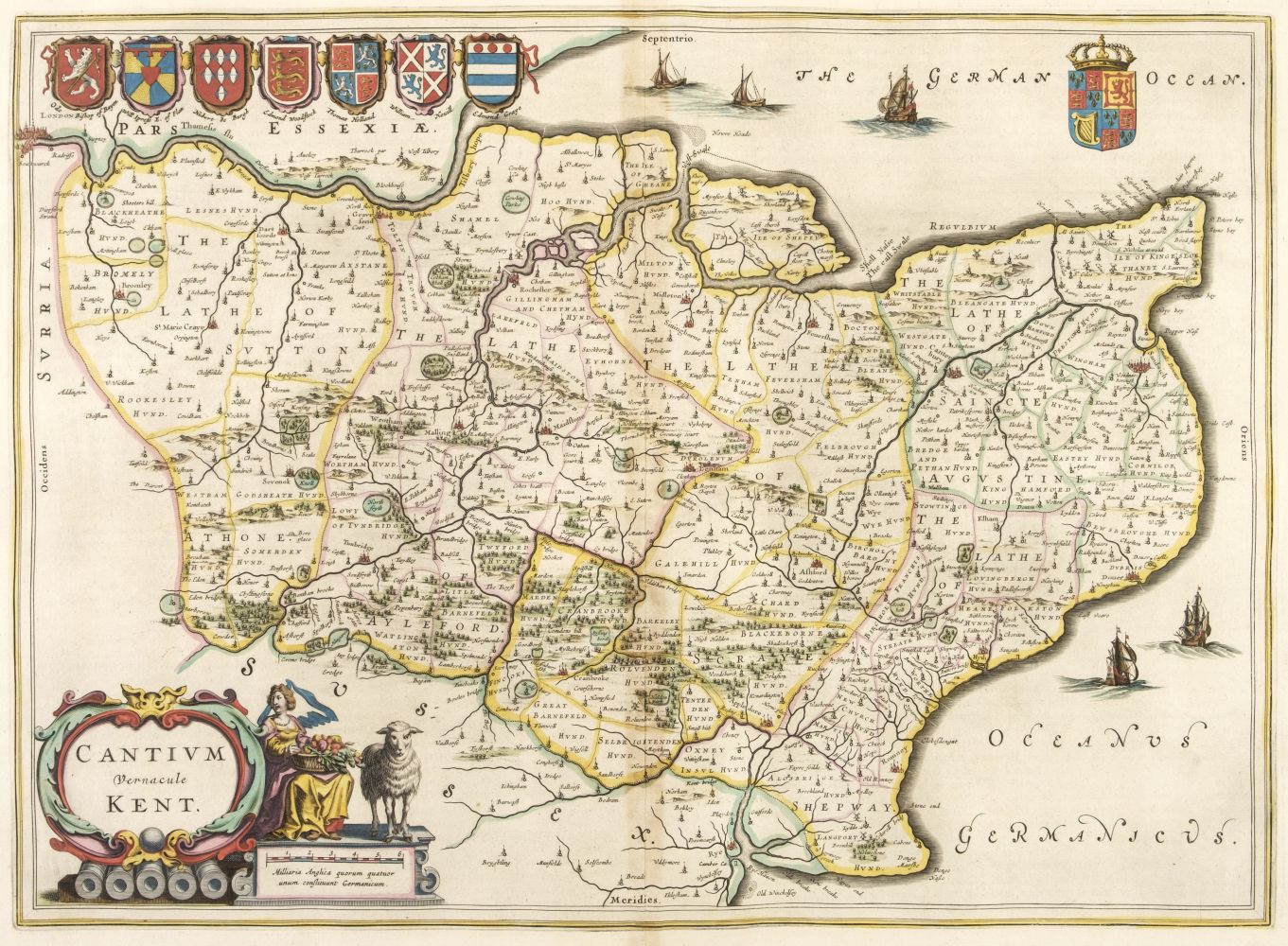 Blaeu (Willem & Johannes). Theatrum orbis terrarum, pars quarta [England & Wales], Amsterdam, 1648 - Image 3 of 4