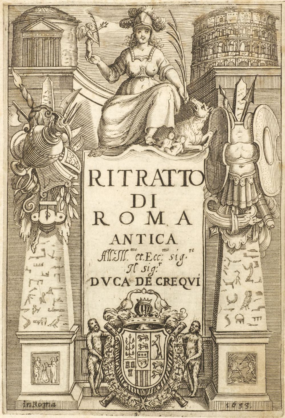 Totti (Pompilio). Ritratto di Roma antica nel quale sono figurati..., 2nd impression, Rome, 1633