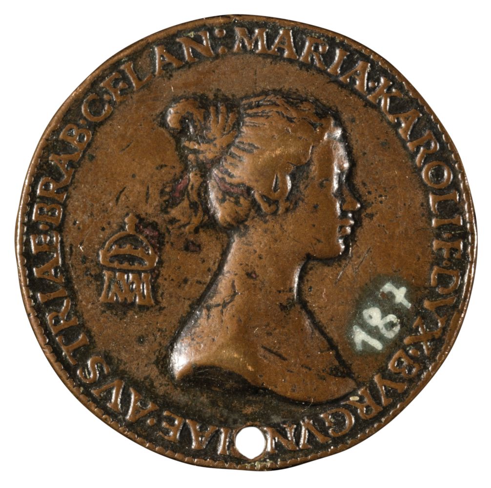 * Medal. Emperor Maximilian I and Mary Duchess of Burgundy, by Giovanni Candida, circa 1477 - Image 2 of 2
