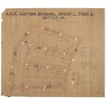 * WWII Air Raid Precaution (ARP) - Clifton Division, Bristol. WWII map of streets