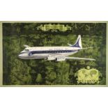 * Civil Aviation. Air France Vickers Viscount Poster, 1950s