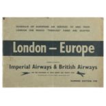 * Imperial Airways. Timetable, 1939