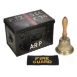 * WWII ARP Bell and related items