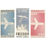 * Civil Aviation. Swissair Timetables and Route Maps