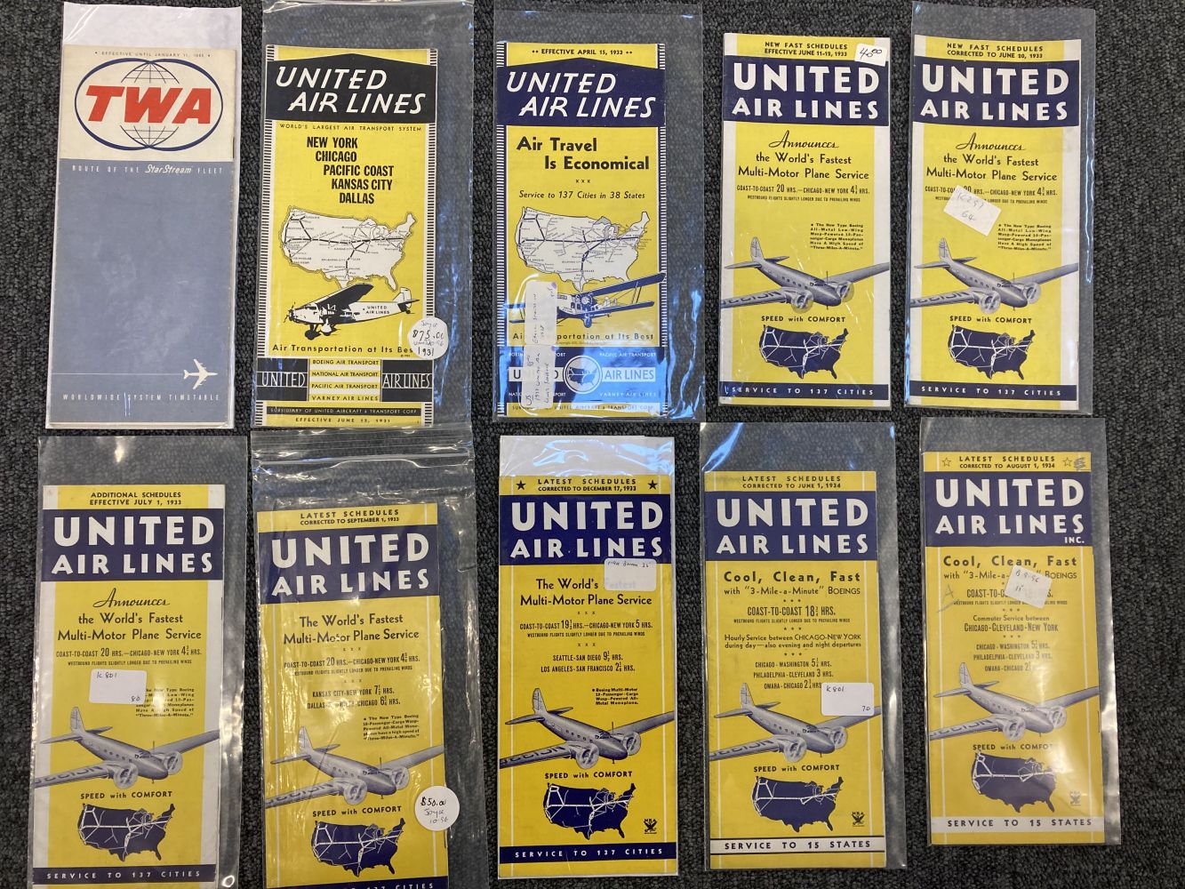 * Civil Aviation. American Timetables 1930-1960 - Image 4 of 11