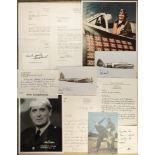 * World War II. A selection of signed postcards