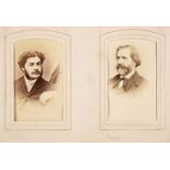 * Cartes de Visite. An album containing 62 window-mounted portraits of performers, circa 1860s-1870s