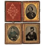 * Cased Images. A group of approximately 60 ambrotypes and 40 tintypes, circa 1850s/1870s