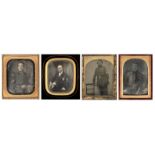 * Military Daguerreotypes. A group of two one-sixth plate daguerreotypes, early 1850s
