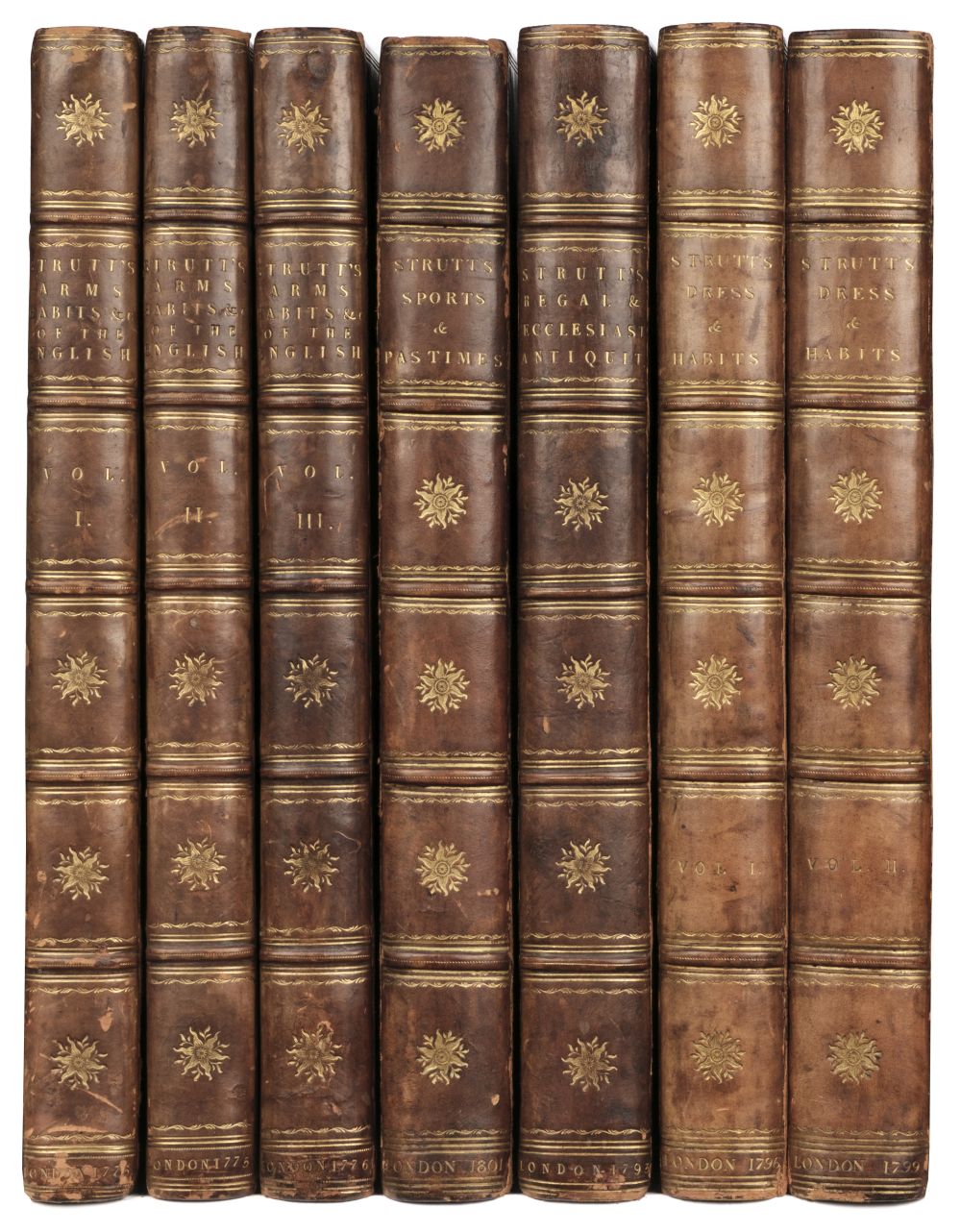 Strutt (Joseph). A Complete View of the Inhabitants of England, 3 volumes, 1775-76