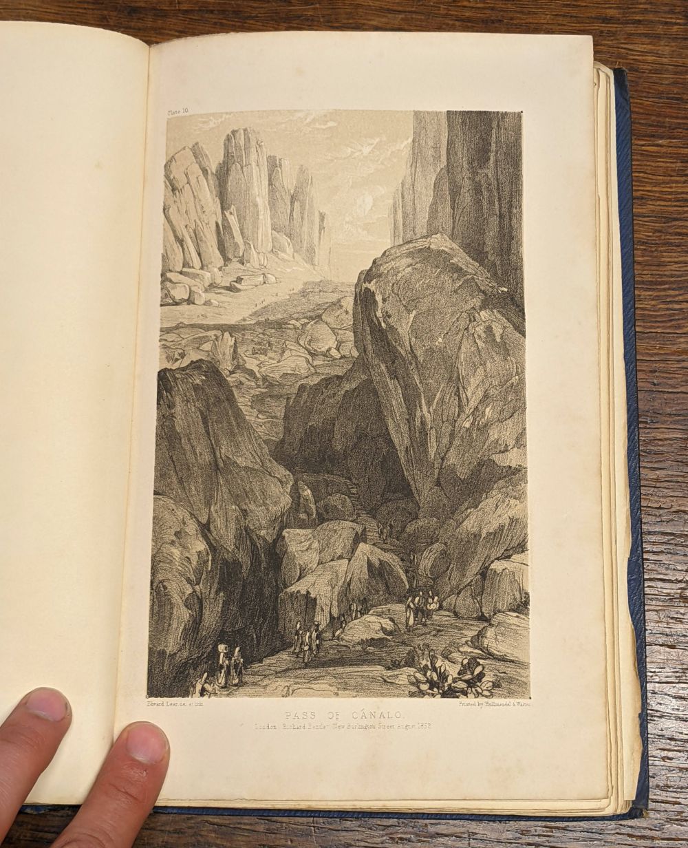 Lear (Edward). Journals of a Landscape Painter in Calabria, 1852 - Image 9 of 11