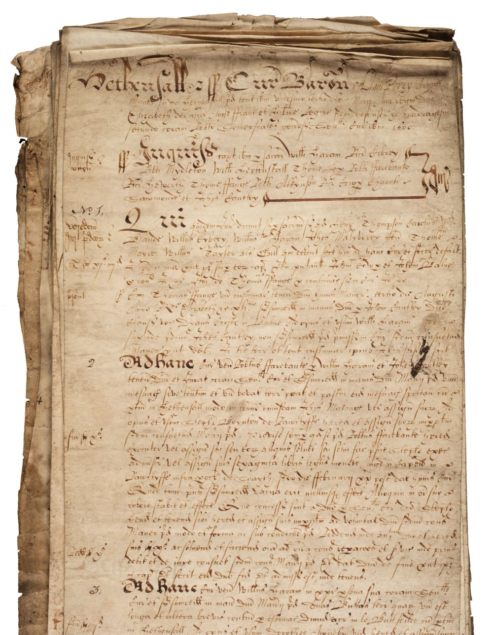 * Court Rolls: Hensall Court, Yorkshire, 1600-1623 & 1626, 1633, 1635 & 1639