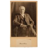 * Edison (Thomas Alva, 1847-1931). Autograph signature