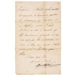 * Stephenson (George, 1781-1848). Letter signed, 1841